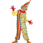 Fiestas Guirca clownspak junior polyester/geel mt 7 9 jaar - Rood