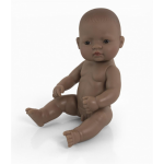 Miniland babypop Zuid Amerikaans jongen 32 cm - Bruin