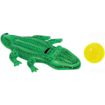 Intex Opblaasbare Krokodil 175 Cm Met Gratis Strandbal - Buitenspeelgoed Waterspeelgoed - Opblaasdieren Ride-ons - Groen