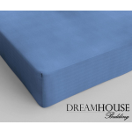 Dreamhouse Katoen Hoeslaken - Lits-jumeaux (200x220 Cm) - Blauw