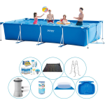 Intex Frame Pool Rechthoekig 450x220x84 Cm - 8-delig - Zwembad Super Deal - Blauw