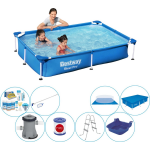 Bestway Steel Pro Rechthoekig 259x170x61 Cm - Zwembad Inclusief Accessoires - Blauw