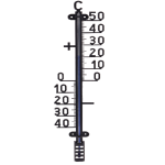 Huismerk Polypropyleen Thermometer - - Zwart