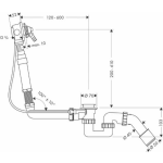 Hansgrohe Exafill e badafvoer met toevoer z/decorset 11/2" groot bad