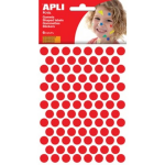 Apli Kids Stickers, Cirkel Diameter 10,5 Mm, Blister Met 528 Stuks, - Rood
