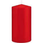 Trend Candles 1x Rode Cilinderkaars/stompkaars 8 X 15 Cm 69 Branduren - Geurloze Kaarsen - Woondecoraties - Rood
