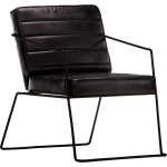 Vidaxl Fauteuil Echt Leer - Negro