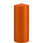 Trend Candles 1x Cilinderkaarsen/stompkaarsen 8 X 20 Cm 119 Branduren - Geurloze Kaarsen - Woondecoraties - Oranje