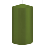Trend Candles 1x Olijfe Cilinderkaarsen/stompkaarsen 8 X 15 Cm 69 Branduren - Geurloze Kaarsen Olijf - Woondecoraties - Groen