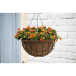 Nature 2 Stuks Hanging Basket Metaaldraad Geepoxeerd Incl. Ketting H20x Dia. 40cm - Groen