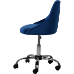 Beliani Parrish Bureaustoel Fluweel 60 X - Azul