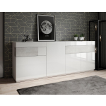 Meubella - Dressoir Sublime Betonlook - 219 Cm - Wit