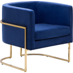 Beliani Sirkka Fauteuil Fluweel 70 X 72 Cm - Azul