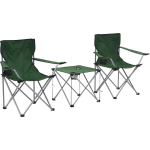 Vidaxl Campingtafel En -Stoelenset 3-delig - Groen