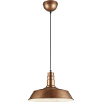 BES LED Led Hanglamp - Hangverlichting - Trion Wulo - E27 Fitting - Rond - Antiek Koper - Aluminium - Bruin