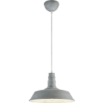BES LED Led Hanglamp - Hangverlichting - Trion Wulo - E27 Fitting - Rond - Beton - Aluminium - Grijs