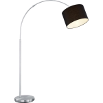BES LED Led Vloerlamp - Trion Hotia - E27 Fitting - Verstelbaar - Rond - Mat - Aluminium - Zwart