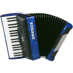 Hohner Bravo III 72, Silent Key accordeon - Blauw