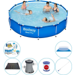 Bestway Zwembad Set - 7-delig - Steel Pro Rond 366x76 Cm - Blauw