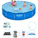 Bestway Zwembad Set - 7-delig - Steel Pro Rond 396x84 Cm - Blauw