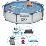 Bestway Steel Pro Max Rond 305x76 Cm - 6-delig - Zwembad Combi Deal - Grijs