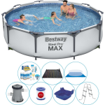 Bestway Steel Pro Max Rond 305x76 Cm - 8-delig - Zwembad Deal - Grijs