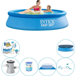 Intex Zwembad Inclusief Accessoires - Easy Set Rond 244x61 Cm - Blauw