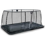 EXIT Toys Dynamic Groundlevel Trampoline 305x519cm Met Veiligheidsnet - - Zwart