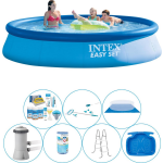 Intex Easy Set Rond 396x84 Cm - 8-delig Alles In 1 Zwembad Pakket - Blauw