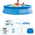Intex Alles In 1 Zwembad Pakket - 8-delig - Easy Set Rond 244x61 Cm - Blauw
