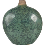 Clayre & Eef Vaas 6ce1251m 23*11*26 Cm Keramiek Ovaal Decoratie - Groen