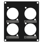 Caymon CASY203/B 4x D-size gat module voor CASY-chassis