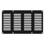 Caymon CASY402/B ventilatieplaatje staal, 4 modules breed voor CASY-chassis