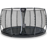 EXIT Toys Dynamic Groundlevel Trampoline ø427cm Met Veiligheidsnet - - Zwart