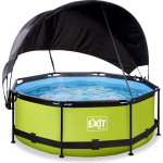 EXIT Toys Lime Zwembad ø244x76cm Met Schaduwdoek En Filterpomp - - Groen