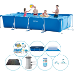 Intex Frame Pool Rechthoekig 450x220x84 Cm - Zwembad Set - Blauw