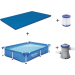 Bestway Frame Zwembad Set 221 X 150 X 43 Cm - Incl. 1250l Filterpomp