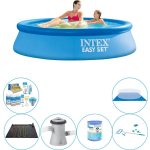 Intex Zwembad Deal - 7-delig - Easy Set Rond 244x61 Cm - Blauw