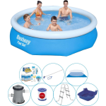 Bestway Fast Set Rond 305x76 Cm - 8-delig - Zwembad Inclusief Accessoires - Blauw