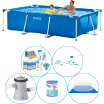 Intex Frame Pool Rechthoekig 260x160x65 Cm - 6-delig - Zwembad Met Accessoires - Blauw