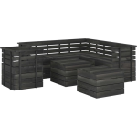 Vidaxl 8-delige Loungeset Pallet Massief Grenenhout Donker - Grijs