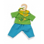Heless Poppenkleding Outfit Max 3-delig/groen 35-45 Cm - Blauw