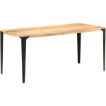 Vidaxl Eettafel 160x80x76 Cm Massief Mangohout - Bruin