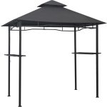 Vidaxl Barbecue Paviljoen 240x150x255 Cm Staal Antraciet - Grijs