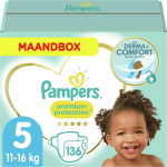 Pampers Premium Protection Luiers Maat 5 - 136 Stuks Maandbox