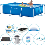 Intex Frame Pool Rechthoekig 260x160x65 Cm - Zwembad Comfort Pakket - Blauw