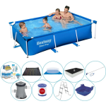 Bestway Steel Pro Rechthoekig 259x170x61 Cm - Deluxe Zwembad Pakket - Blauw