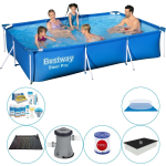 Bestway Steel Pro Rechthoekig 300x201x66 Cm - Zwembad Combinatie Deal - Blauw