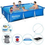 Bestway Steel Pro Rechthoekig 300x201x66 Cm - Zwembad Combinatie Pakket - Blauw