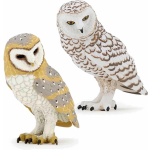 Papo Plastic Speelgoed Uilen 2x Figuren Kerkuil En Sneeuwuil Van 6.5 Cm - Vogels Speel Dieren.